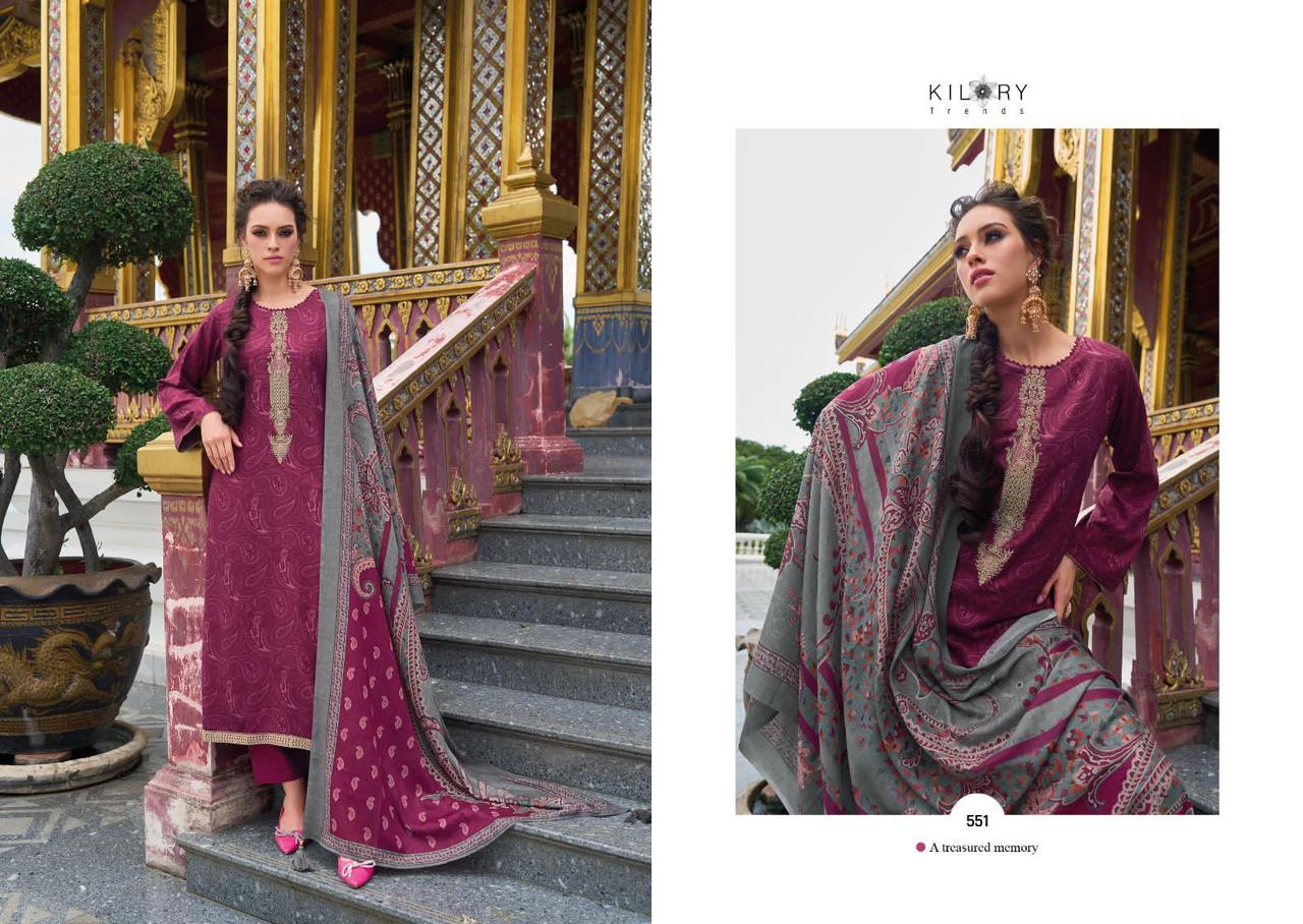 Libas E Khas By Kilory Printed Viscose Pashmina Dress Material